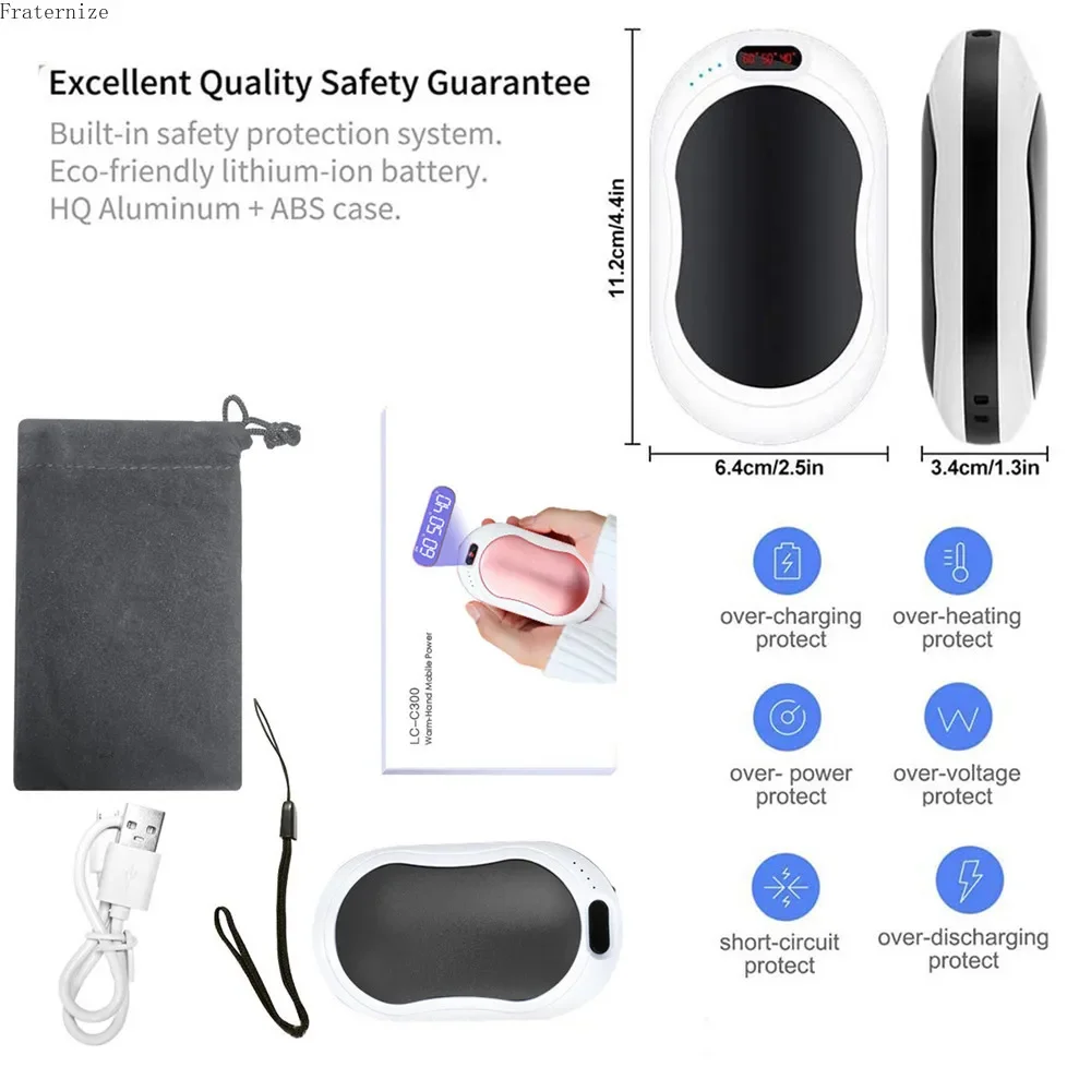 Портативный внешний аккумулятор 10000 мАч обогреватели для рук уличный ручной