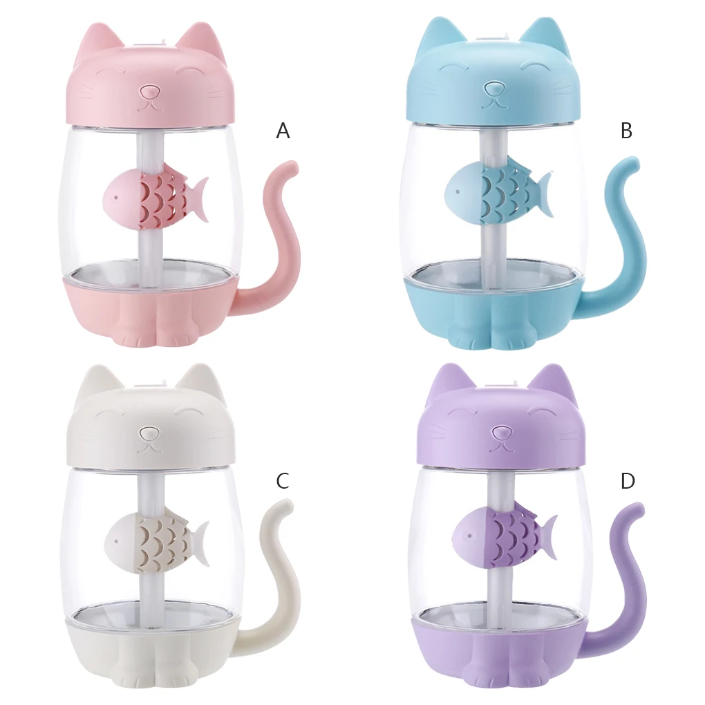 

3-in-1 Air Humidifier with LED Light USB Rechargeable Mist Sprayer Home Diffuser Freshener Office Bedroom Purple