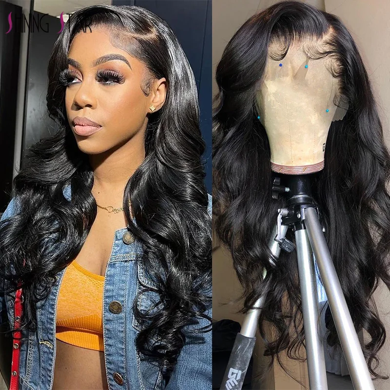 

30 Inch Body Wave Lace Front Wig With Baby Hair Brazilian Natural Human Hair Wigs 13X4 Transparent Lace Frontal Wigs For Women