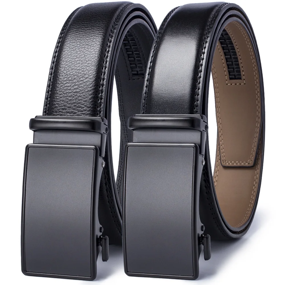 DUPAI FASHIONIS Belt Male Men's belt Genuine Leather Strap luxury brand Automatic Buckle Belts For Men Belts Cummerbunds