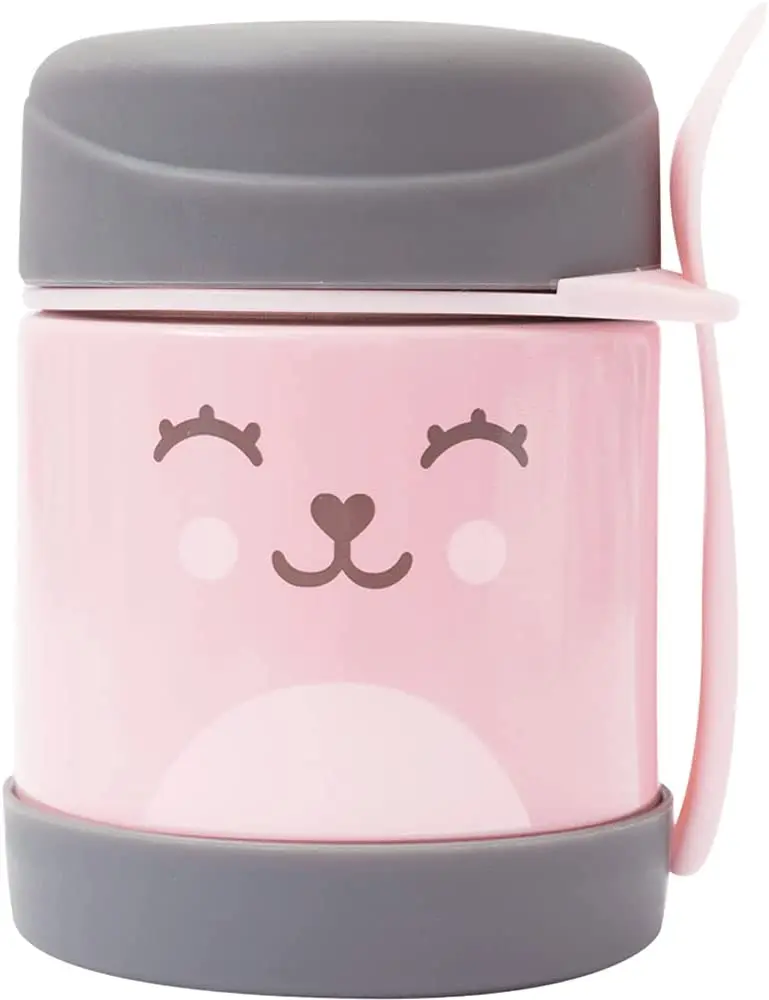 

Pot Termico C/Spoon - Gumy Rosa, , Rosa Water Bottle Kettle Thermos Insulated Vacuum Flask Gym Sport Shaker Bottle Portable Ther