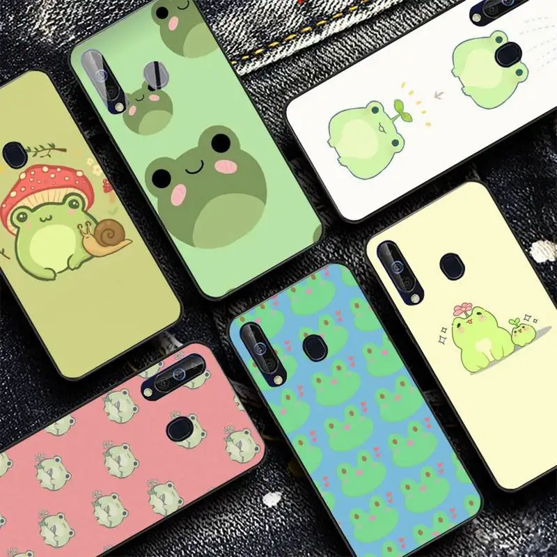 

Mint green Funny The Frog cute Phone Case for Samsung A51 01 50 71 21S 70 31 40 30 10 20 S E 11 91 A7 A8 2018