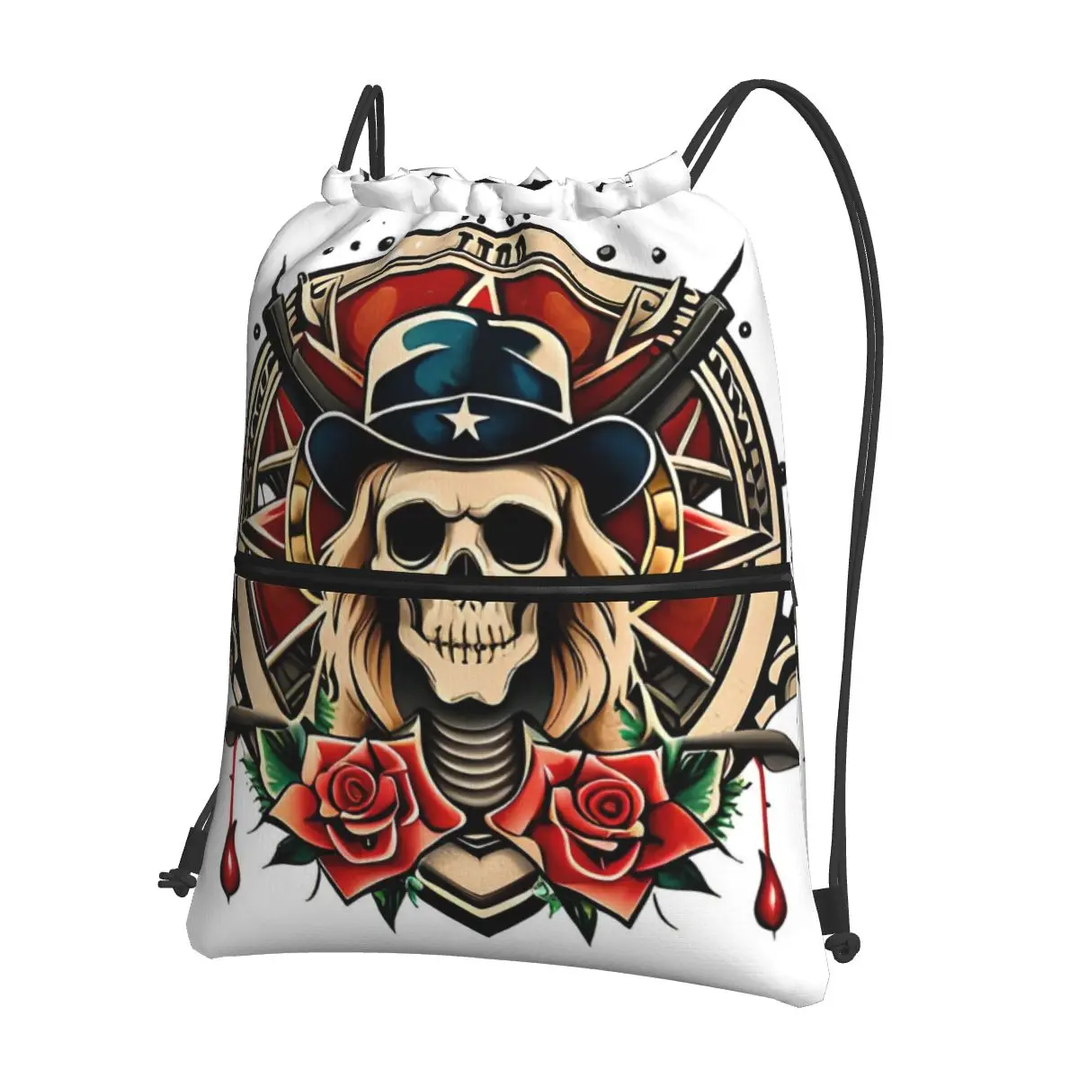 

Портативные рюкзаки на шнурке в виде пистолетов и роз, многофункциональные сумки с карманами для мелочей для студентов