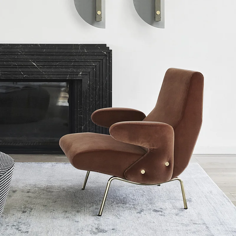 

Итальянский диван для гостиной на одного человека, персонализированный тканевый Современный Креативный стул для отдыха в спальне