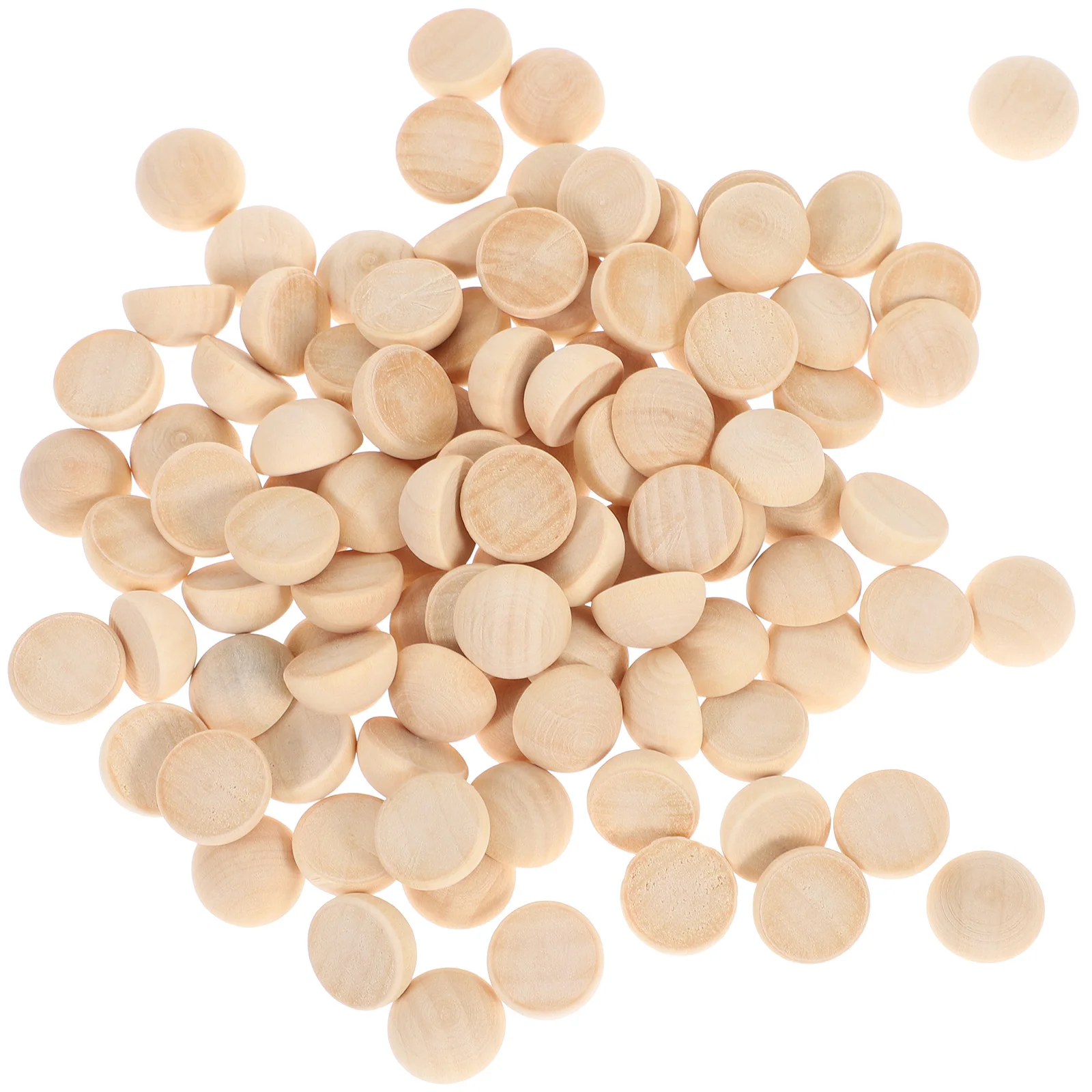 

100pcs Wood Balls Natural Christmas Decor to DIY Ornament Crafts 15mm