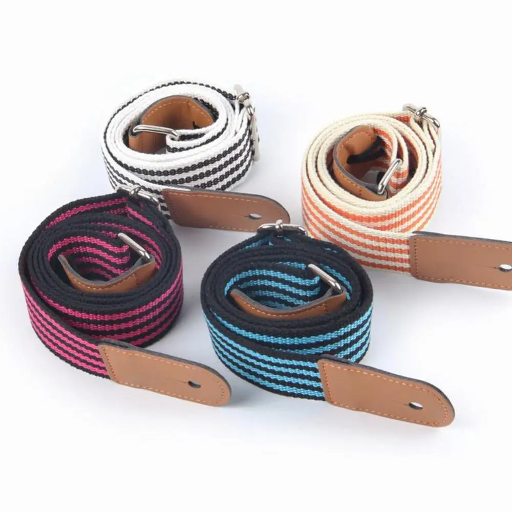 

Модный укулеле, лямки, наплечный ремень, регулируемый двухцветный полосатый хлопковый наплечный ремень