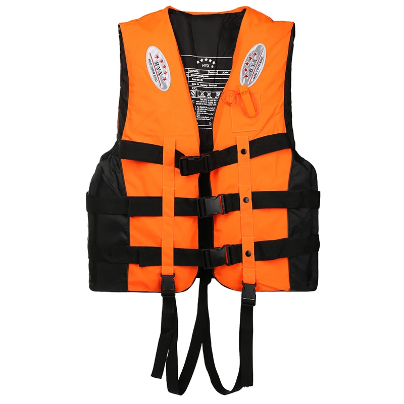 

Universal Outdoor Swimming Boating Skiing Driving Vest Survival Suit Polyester Life Jacket for Adult Children with Pipe S -XXXL