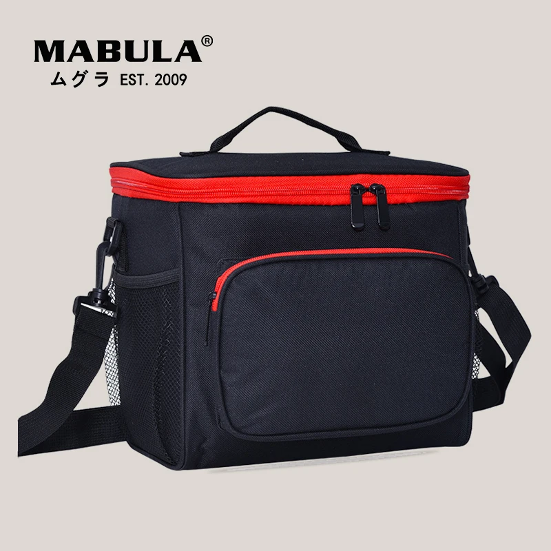 

MABULA Large Capacity Insulated Lunch Bag Waterproof Tote Cooler Portable Travel Crossbody Box for Weekend Camping