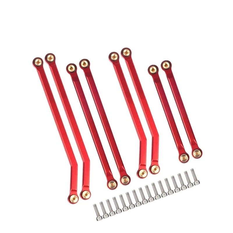 

HOT-8PCS CNC с высоким зазором, 4 звеньев, набор для Axial SCX24 C10 AXI00001 JLU AXI00002 Bronco AXI00006 1/24 RC Crawler