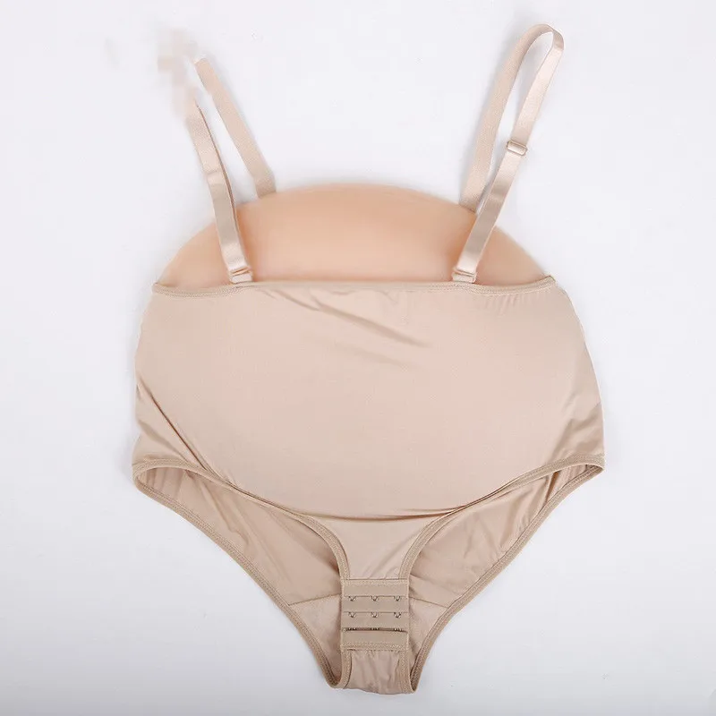 False Pregnancy Belly Silicone Tummy Rompers Woman Pregnant Prop 1500g 3-4 Months Belly Synthetic Leather Belly Fat