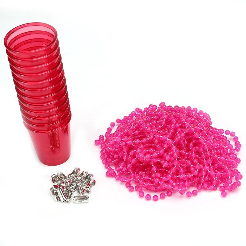 

12 шт., пластиковые прозрачные бусины на цепочке