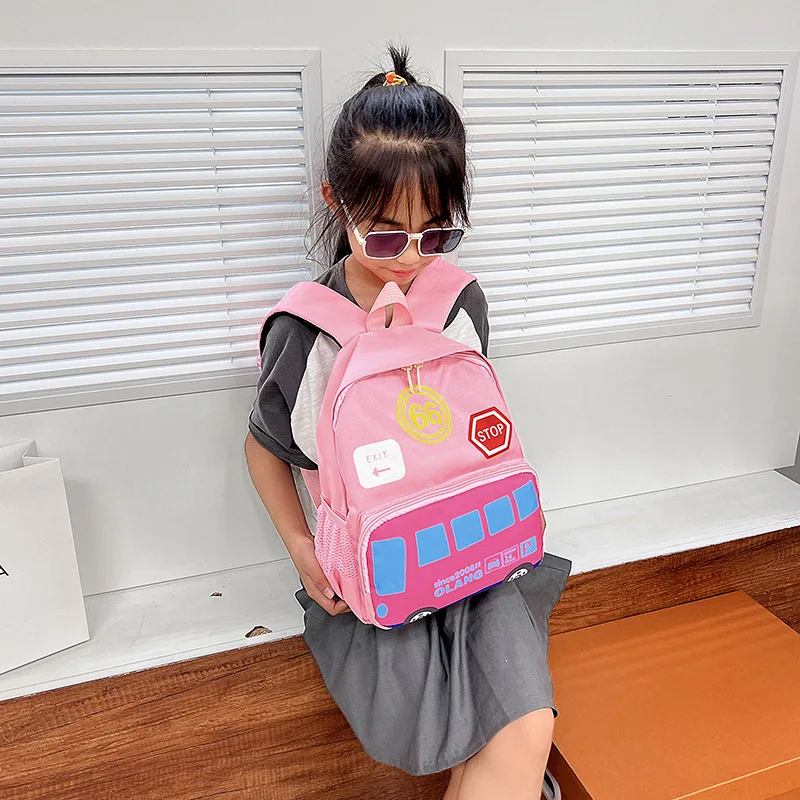 Cute Cartoon Car Kindergarten Schoolbag Lovely Children's Small Backpack Cute Boys Girls Satchel Handbags Kids Shoulder Bags