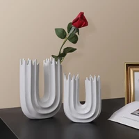 pinny creative u shaped water tube ceramic flower vase nordic decorative vases aesthetic room decoration