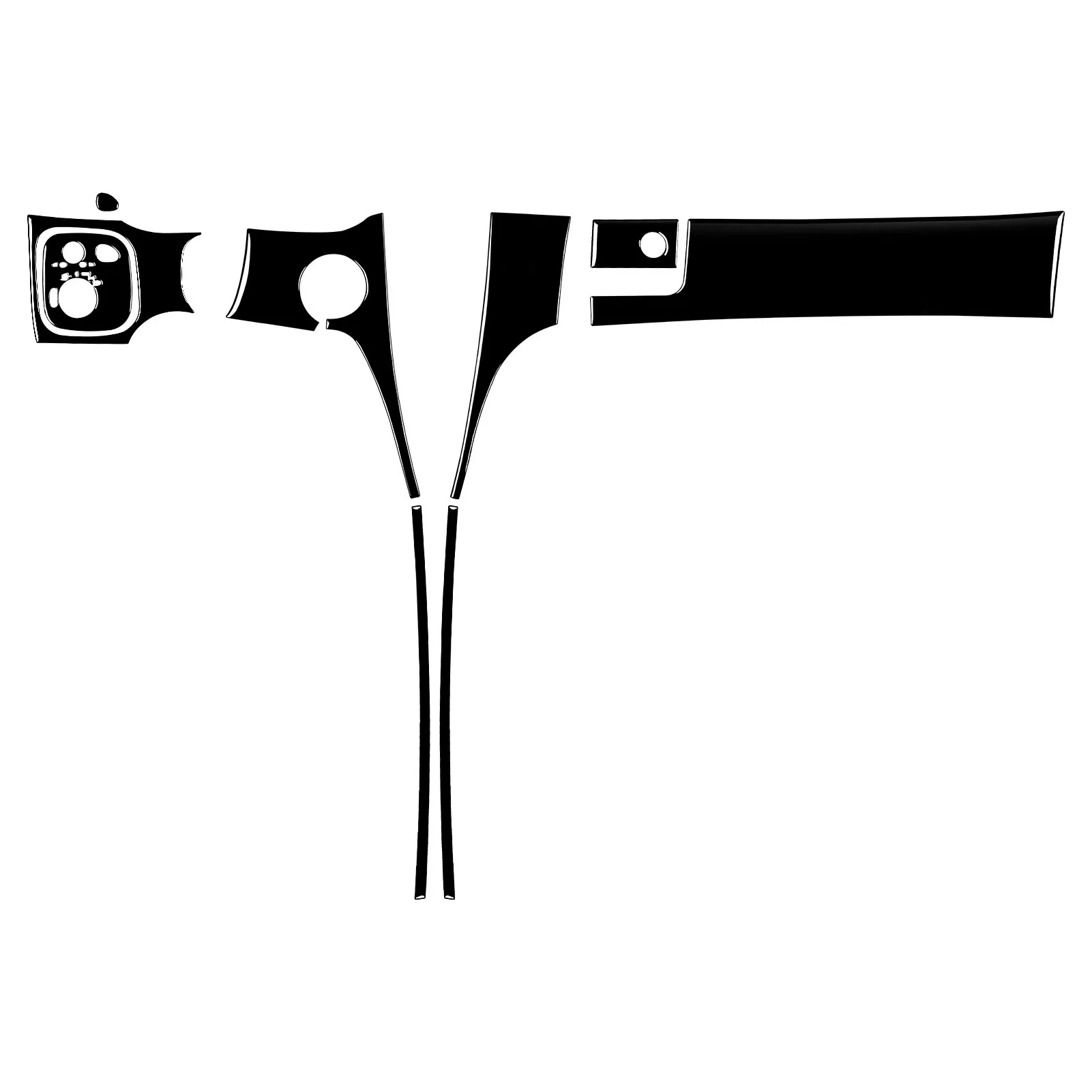 Для Mercedes C Class W203 2005 2006 2007 набор панелей обшивки центральной приборной панели