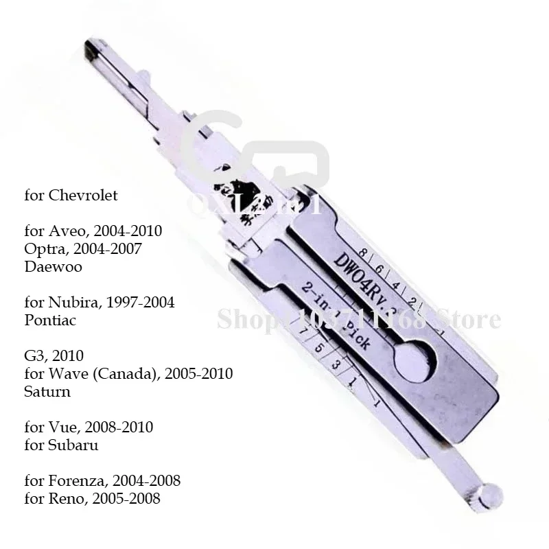 Фото Инструменты для ремонта Lishi HYN7R GM39 HU83 SIP22 HU71 HU134 TOY2018 TOY2014 SIP22 HON66 HU162T HU64 MAZ24 NSN14 2-в-1 декодер и выборка №4