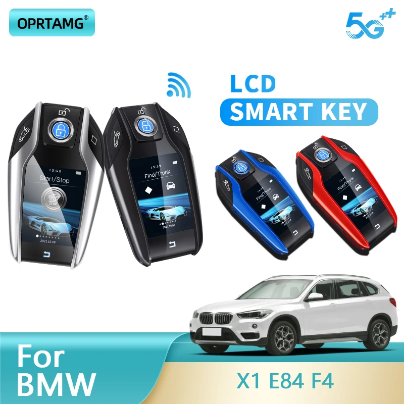 

OPRTAMG Newest Modified Car Remote Smart LCD Key Keyless Start For BMW X1 E84 F48 For Smart Key Vehicle BMW Car Key Accessories