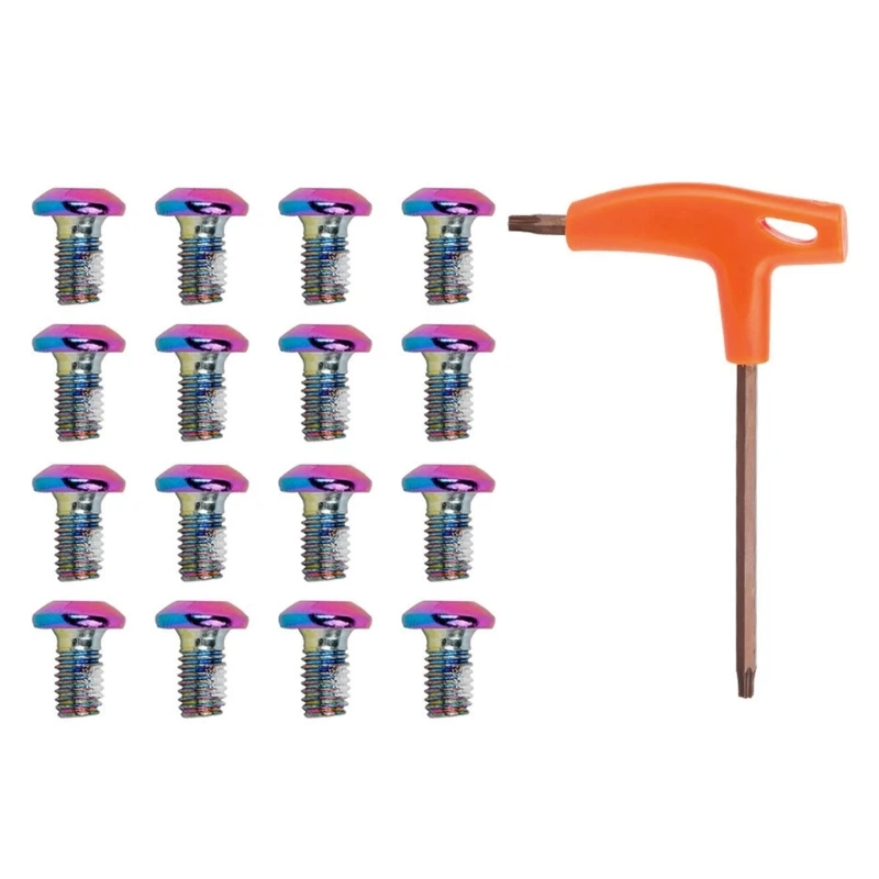 16 шт. винт ротора велосипеда болты дискового тормоза M5x9 с установочным ключом T25