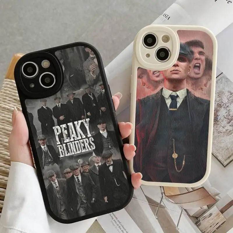 

MINISO P-Peaky B-Blinders Phone Case Hard Leather For iPhone 14 13 12 Mini 11 14 Pro Max Xs X Xr 7 8 Plus