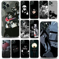 japanese anime naruto clear phone case for iphone 11 12 13 pro max 7 8 se xr xs max 6 6s plus soft silicone cover kakashi itachi