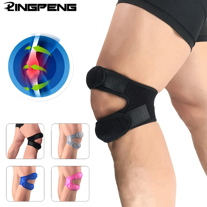 

Double Knee Bands Patellar Tendon Support Pain Relief Band for Jump Rope Knee Basketball Running Tendonitis Patellar Development