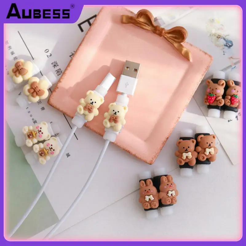 

Charging Line Protection Dirt-resistant Plastic Resin Charger Cord Winder Stable Breathable Data Line Protective Sleeve Durable
