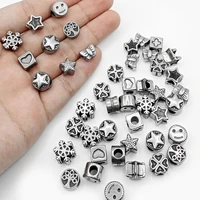 5pcs pack stainless steel spacer beads vintage irregular beaded diy handmade jewelry accessories loose beads 2022 new arrivals