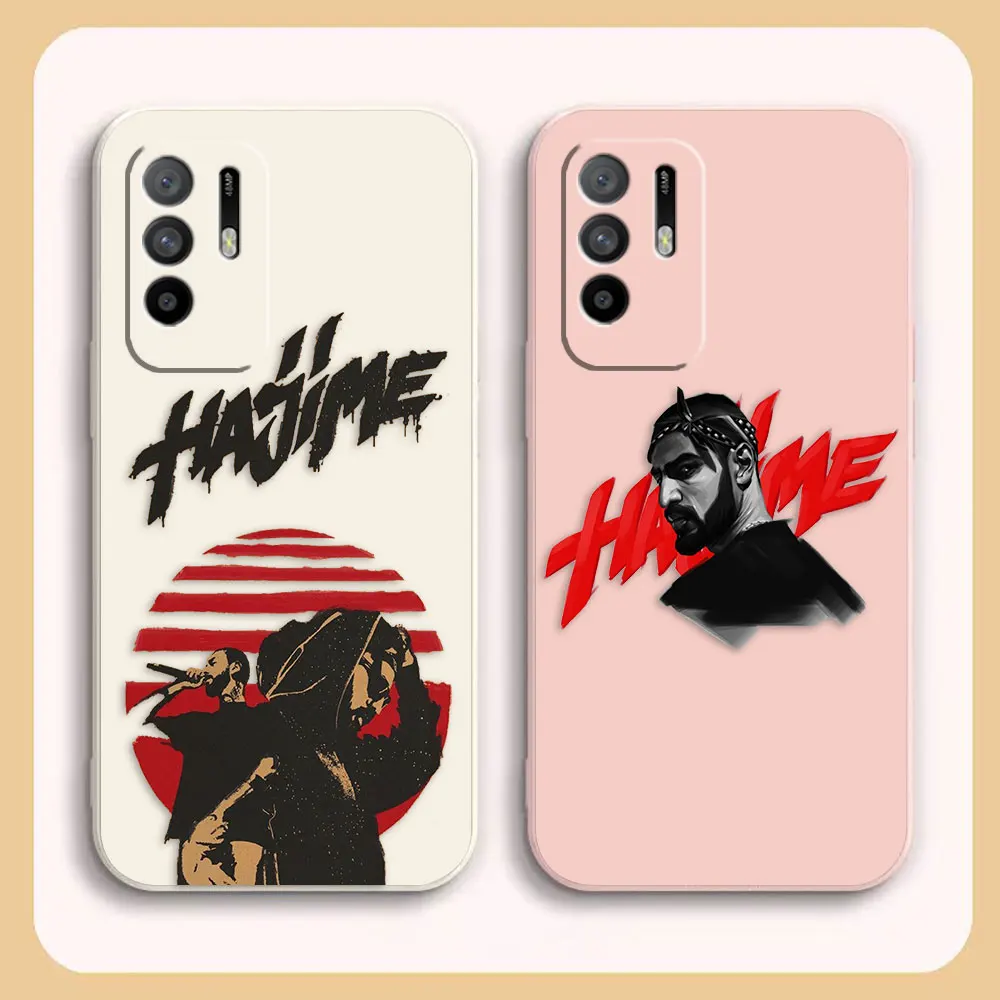 

Case For OPPO A52 A54 A55 A57 A59 A93 A83 A92S A93S 4G 5G A16 Colour Simple Liquid Silicone Case Rap Singers Miyagi & Andy Panda