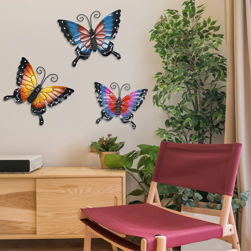 

Iron Simulated Butterfly Wall Hanging Butterfly Decor Garden Wall Adornment
