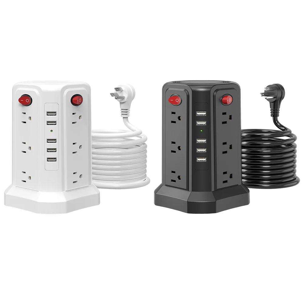 Удлинитель с 5 USB-разъемами 1250 Вт 10 А 1 8 м