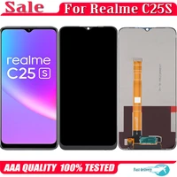 6 5 original for realme c25s rmx3195 rmx3197 lcd display touch screen replacement digitizer assembly with frame