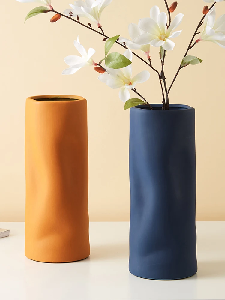 

Nordic Simplicity Ceramic Vase Morandi Art Flower Pot Living Room Tabletop Ornaments Crafts Home Decoration Accessories