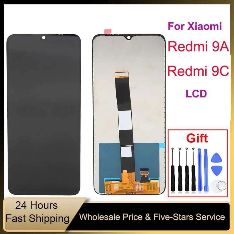 

AAA +++ ЖК-дисплей для Xiaomi Redmi 9A 9C NFC 9i 10A сенсорный экран в сборе дисплей M2006C3LC M2004C3L Redmi 9A 9C ЖК-дисплей для мобильных телефонов