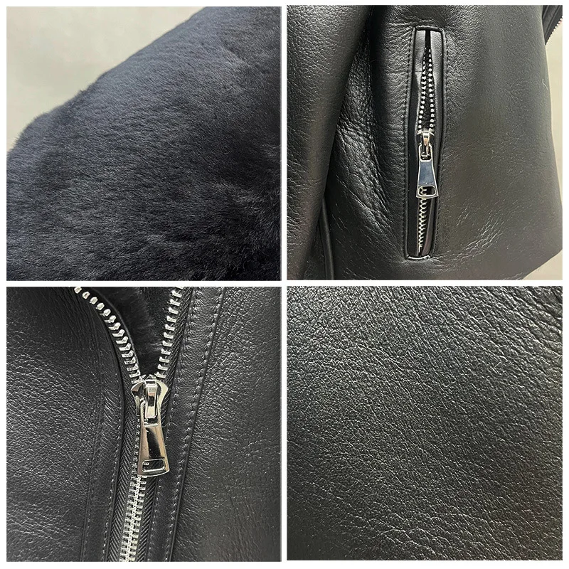Новинка 2024 Дизайнерские жакеты из натуральной овечьей кожи роскошная зимняя
