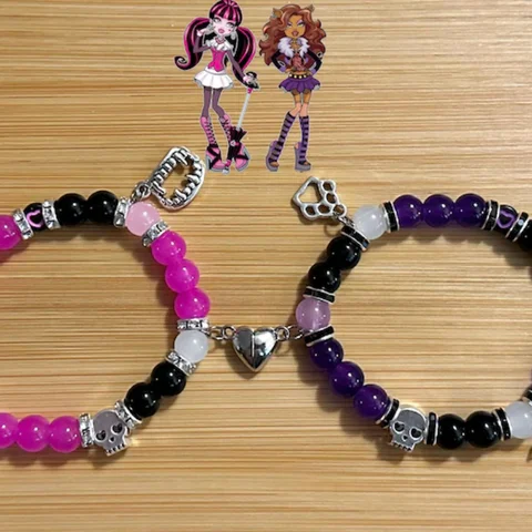 Браслеты Monster High Draculaura и Clawdeen, эластичные