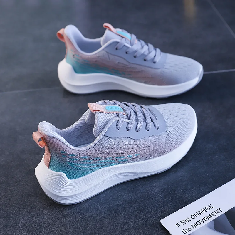 Women Casual Shoes Breathable Walking Mesh Lace Up Flat Shoes Sneakers Women Tenis Feminino Women's Vulcanize Shoes