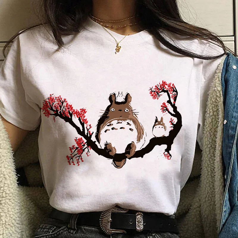 

Женская футболка Totoro Y2K, женская футболка с японской мангой