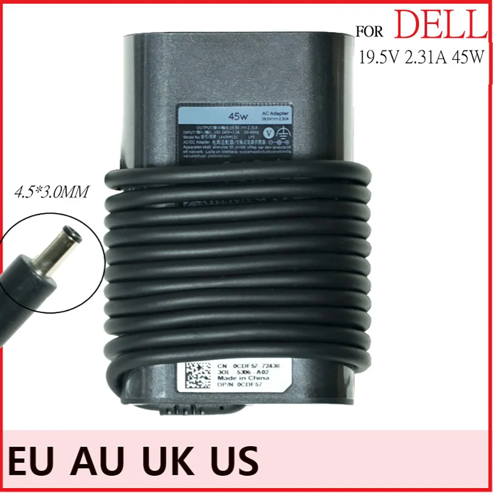 

19.5V 2.31A 45W PA-1450-66D1 LA45NM140 laptop ac power adapter charger for Dell Latitude 13 3379 7350 XPS 13 9333 9343 9350 9360