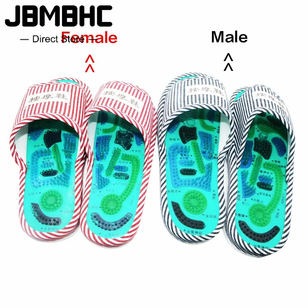 

Feet Massage Relaxally Acupressure Slippers Foot Massage with Magnet Stone Therapeutic Reflexology Sandal Foot Acupoint Massager