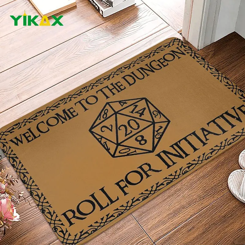 

Carpet For Welcome To The Dungeons Roll For Initiative Bathroom Mat For Dnd Game Doormat Kitchen Bedside Balcony Home Decor Rug