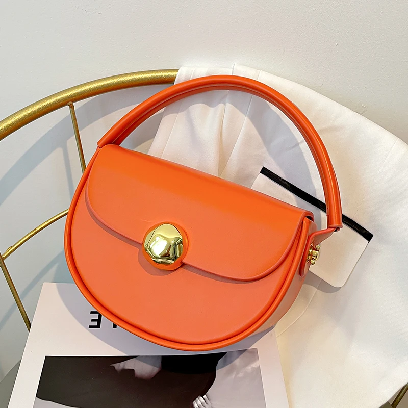

Small Semicircle Saddle Crossbody Bag For Women Top Quality Luxury Brand Handbag And Purse Designer Leather Shoulder Bag 8 Color