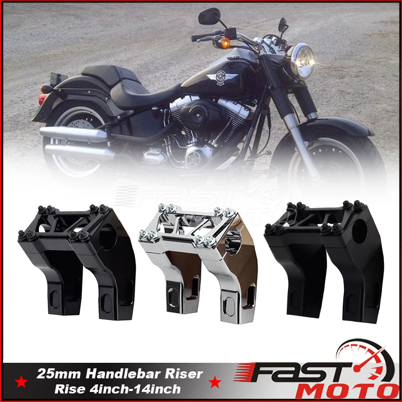 

Motorcycle Rise 4" Handlebar Clamp Adapter 1" Handle Bar for Harley FLFB FLFBS FLSL FXBB FXBR FXBRS FXDRS FXFB FXFBS FXLR FXLRS