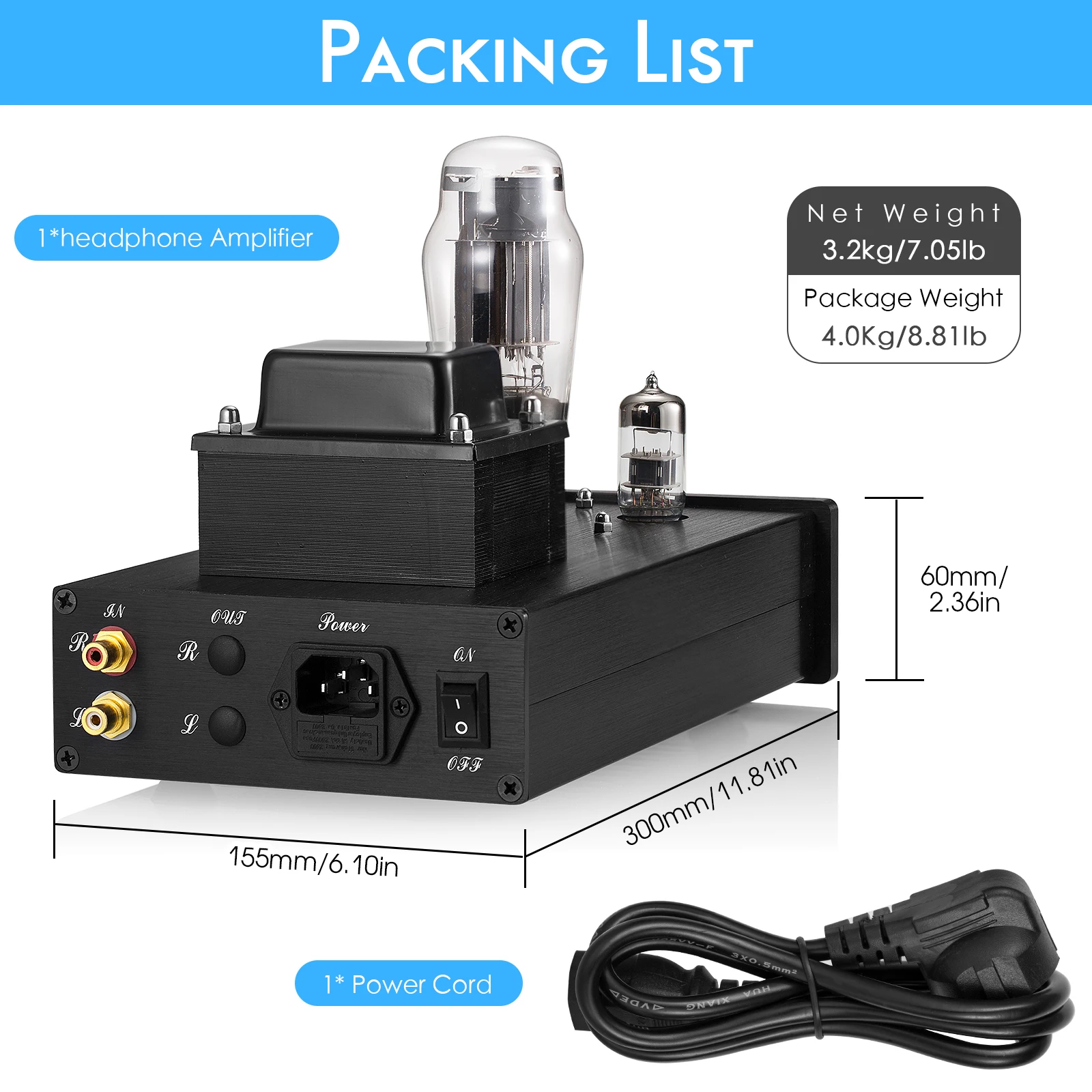 Nobsound HiFi Pure Class A вакуумный трубчатый усилитель для наушников Домашний Настольный