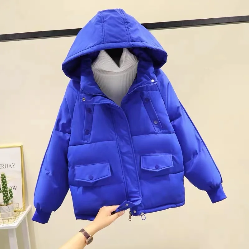 Bread Jacket Short Down Cotton Jacket Cotton Coat Female Korean Loose Autumn Winter Coat Thickened Padded Jacket 2022 New Women