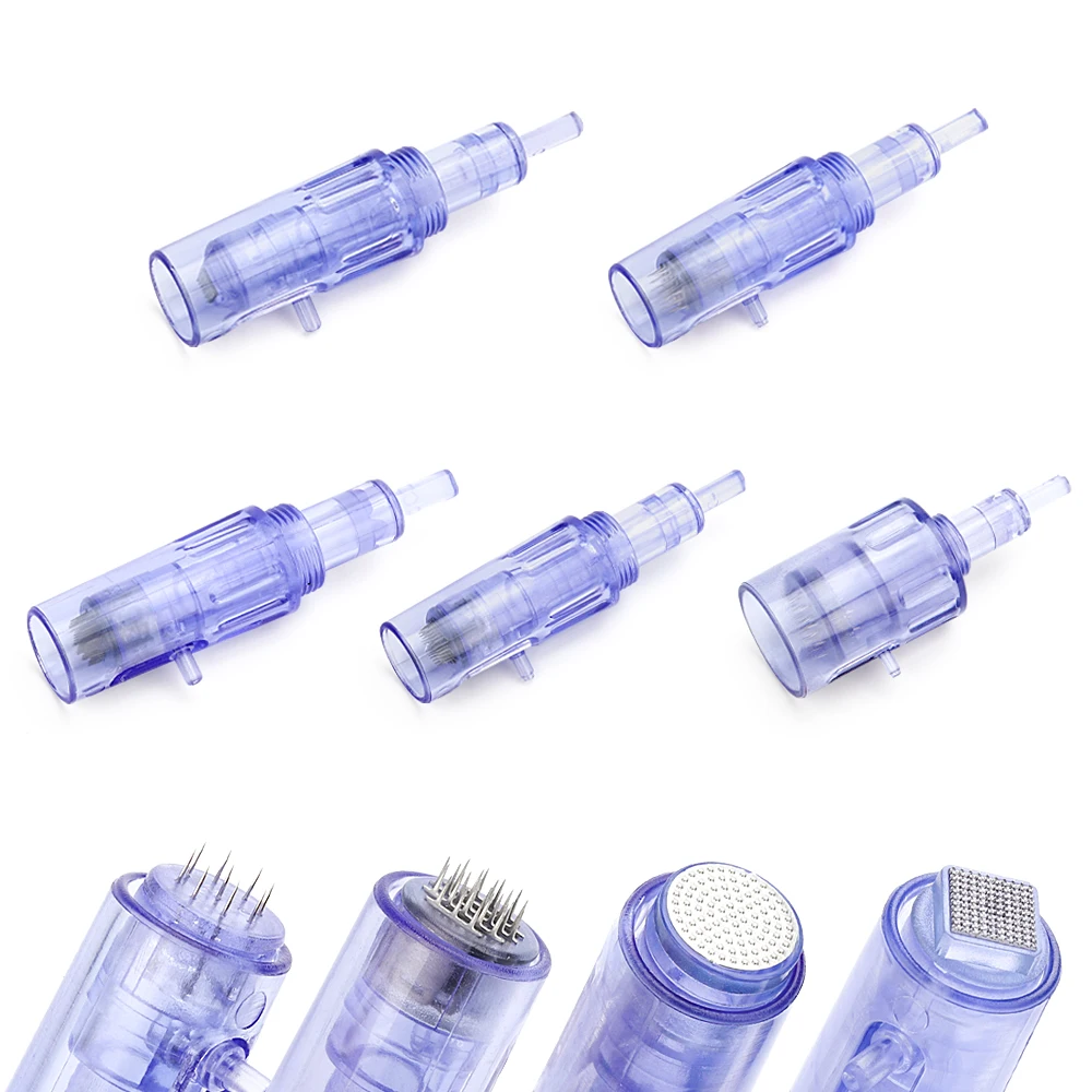 

9/12/36 Pin Microneedle Cartridges Needles with Syringe Tube 10pcs for Mini Hydra Gun Mesotherapy Injector Auto Derma Stamp Pen