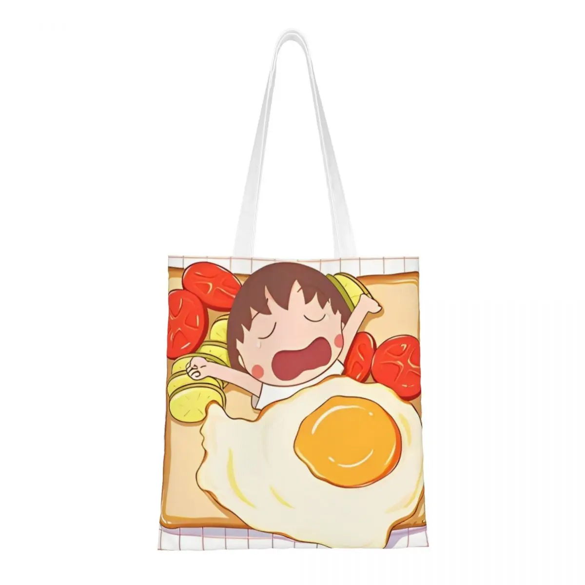 Чиби Маруко мультфильм аниме холст сумка-тоут яйцо одеяло продуктовые сумки