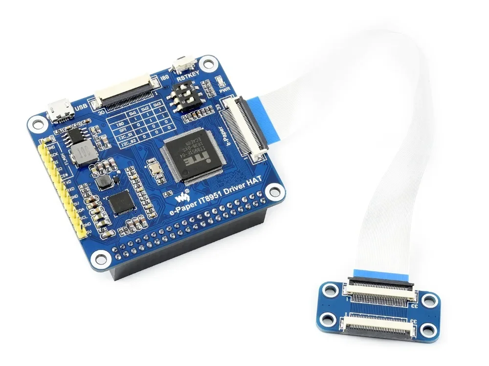 Waveshare 9 7-дюймовый дисплей E-Ink HAT для Raspberry Pi Zero/Zero W/Zero WH/2B/3B/3B+ электронная бумага с