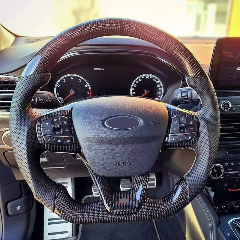 

For Ford carbon fiber steering wheel focus mk3/mk4/st/rs steering wheel carbon fiber customization