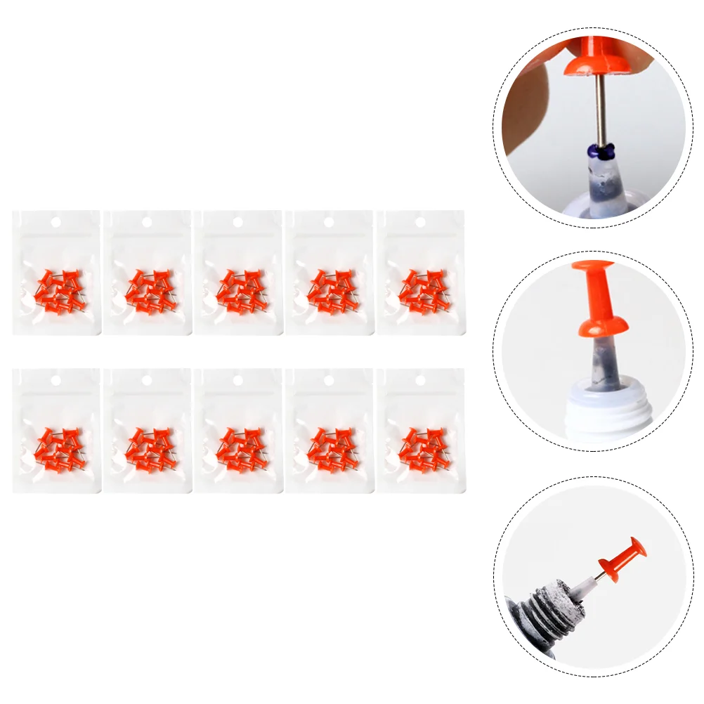 

Bottle Glue Eyelash Blocking Needle Anti Plug Tip Mouth Caps Nozzle Opening Lash Beauty Supply Salon Goods