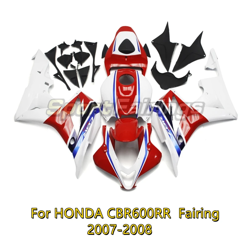 

Обтекатели для мотоциклов CBR600RR 2007 2008 F5 CBR 600RR 09 07 08, комплект панелей двигателя ABS, литьевая форма, белый/красный