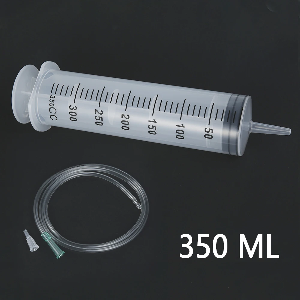 

NEW 350ml Syringe with 39.4 Inch Tube Reusable Large Plastic Syringes for Glue Dispensing Scientific Labs Watering Refilling